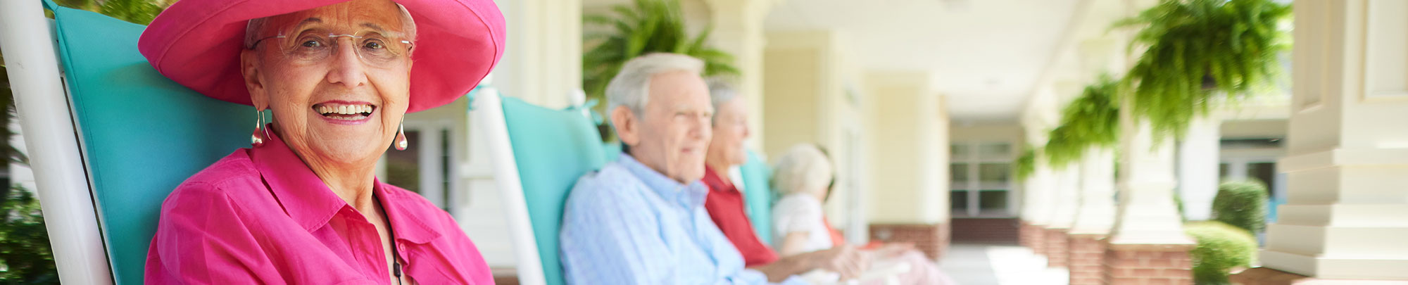 residents relaxing on veranda